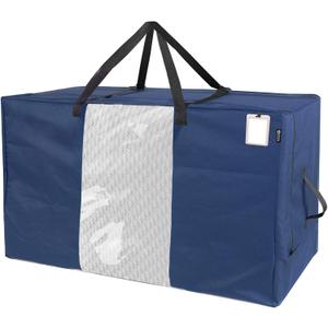 HYPER VENTURE Folding Mattress Storage Bag - Durable Carry Case Fits for Tri-Fold Up to 6 inches Queen Mattress, Navy