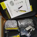 Gromerior Premium Snap Fastener Tool with Case & 100 Sets 15mm Stainless Steel Snaps, Heavy-Duty Snap Button Kit for Fabric/DIY Sewing/Leather/Boat Cover/Canvas/Tarps/Repairs