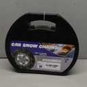 Snow-Chains Auto Fixing 1 Min Quick Fit Easy Installation Tire-Chains, Portable Reusable Universal Emergency Tire Traction Chain for Passenger Car, Pickup Trucks and SUV - Set of 2 (HKN-120)