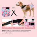 wegreeco Reusable Washable Dog Diapers Female with 1PC Suspender, Dogs Period Heat Diapers Female Heat Cycle, Doggie Puppy Diapers for Incontinence (Medium)