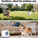 Dog Ball Thrower Launcher, Automatic Ball Launcher for Dogs, 3 Adjustable Distance Settings, Indoor Outdoor Interactive Dog Toys, with 3 2.3-inch Balls, Small/Medium Sized Dog Thrower