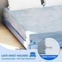 2 x Bed Sheet Holder Straps,Lock Bed Sheet Holder Corner Fitted Sheet Straps,Keep Sheets Firm & Tight,Fit All Mattress Size,Quick Easy Installation (white4pcs)