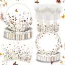 Autumn Boho Wildflower Paper Plates, Fall Floral Dinner Plates 9" Dessert Plates 7" Cups Napkins Forks Tableware Serve 24 Guests - Vintage Flower Baby Shower Birthday Wedding Party Supplies