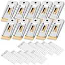 Bates- Metal Razor Blade Scraper Tool, 10 Pack, 100 Extra Blades, Stainless Steel Heavy-Duty Cleaning Razor Scraper Tool (Silver)