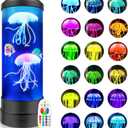 Jellyfish Lamp, 17 Colors Changing Table Lamp with Remote Control, USB Powered Jelly Fish Light Lamp, 4 Lighting Modes Water Lamp Christmas Halloween Gifts for Teen Boys Girls Room Decoration