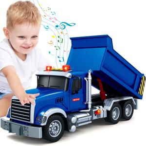 SpringFlower Large Dump Truck Toy for 3 4 5 6 7 Years Old Boy, Truck Toy with Sound and Light, Kids Toddlers Birthday Gifts for Boys & Girls,for Indoor & Outdoor