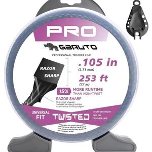 String Trimmer Line, 253ft 0.105" for Black Diamond Trimmer Weed Eater String Replacement, Premium Nylon Universal, Professional Twisted Weed Wacker String with Built-in Line Cutter (Upgraded version)
