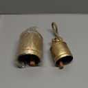 BELLUXE Set of 3 Giant Harmony Cow Bells Huge Vintage Handmade Rustic Lucky Christmas Hanging Bells On Rope (Country Rustic, Set of 3 Large)