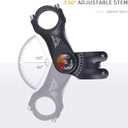 Adjustable Bike Stem 28.6 * 31.8 60 Degree 85/100/120mm Bicycle Stem Riser for HandlebarBlack Aluminum Alloy