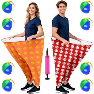 Granny Pants Yard Game Grandma Pants Family Party Outdoor Tossing Games Equipped with Inflatable Balloons and Pump Suitable for Outdoor Indoor Birthdays Family Parties Gatherings (2 PCS, Basket Base)