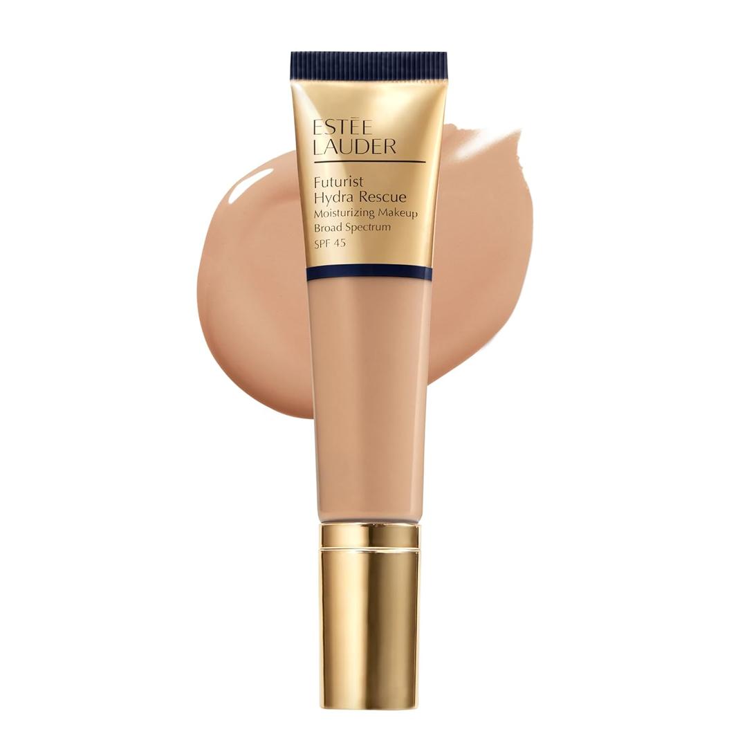 Este Lauder Futurist Hydra Rescue Moisturizing Foundation Makeup SPF 45 for a 12-Hour Glow, 1.2 Fl Oz