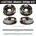 4Pcs 10" x 2-1/4" Electric Trailer Brake Assemblies for 3,500lbs, Left and Right