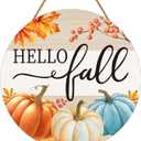 Fall Decorations for Home Fall Door Decor Pumpkin Wall Decor Pumpkin Patch Maple Leaf Hanging Sign Wooden Front Door Hanger for Harvest Farmhouse Porch Indoor Outdoor Home Decorations