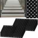 16 Pack Non Slip Aluminum Stair Tread,16 x 3.75 Inch Aluminum Anti-Slip Stair Strip with Screws,Anti Slip Outdoor Stair Treads Coated Black,Metal Stair Nosing Stair Treads for Wooden Ramp Deck Steps