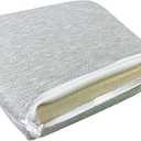 ORGANIC TEXTILES Organic Seat Cushion - 3" Soft Latex with Heather Grey Removable Cotton Cover - GOLS/GOTS Certified - Back Tailbone Pressure Relief Support, Office Chair, Gym Bleacher Seats, Car