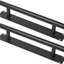 12'' Iron Interior Sliding Door Pull Handles Black Matte Pack of 2, Outdoor Gate Handles for Garage, Fence, Shed, Farm, Barn Door, Furniture Closet Drawer Pulls