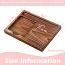 CINRLLA Wooden Sticky Note Holder & Pen Dispenser, 6.5 x 4.7 inches, Green, 1 Count