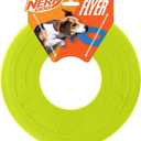 Nerf Dog Atomic Flyer Outdoor Dog Toy, 10 Inch Flying Disc Dog Fetch Toy, Rubber Dog Toy for Medium Dogs and Large Dogs, Green