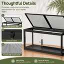 Bearded Dragon Tank, 80 Gallon Reptile Tank with Removable Sliding Door & Lock, Top Split Into 2 Openable Lockable Panels for Ventilation & Easy Feeding, Easy to Assemble.