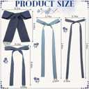 18 Pcs Denim Bow Wall Decoration DIY Bow Photo Backdrops Vintage Blue Jean Bows Wreath Garland Party Decorations for Denim Birthday Baby Shower Bachelorette Wedding Anniversary Bedroom Decor