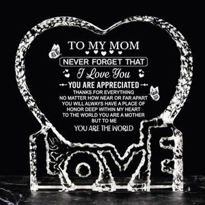 Ithmahco Christmas Crystal Gifts for Mom from Daughter Son, Mom Gifts from Daughters, Last Minute Christmas Presents for Moms, Sentimental Xmas Gift for Moms, Unique Crystal Gift for Mother Birthday