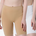 Reamphy 2 Pack Slip Shorts for Women Under Dress,Comfortable Smooth Yoga Workout Biker Shorts(White+Nude,XL)