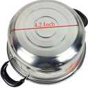 Stainless Steel Saucepan, 0.9 Quart Double Handle Milk and Soup Pot with Lid for Warming, Cooking and Boiling Milk, Spaghetti, Soup in Kitchen and Outdoor (16cm)
