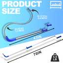 Toilet Auger 6FT DIY Plumbing Snake Drain Cleaner Tool Closet Auger with Non-Scratch Silicone Protection Head, Rust-Resistant Steel,No Plumber Needed for Heavy Toilet Blockages