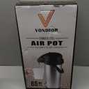 85 oz (2.5L) Airpot Coffee Carafe with Pump, Insulated Stainless Steel Coffee Dispenser, Coffee Carafes for Keeping Hot/Cold, Hot Beverage Dispenser for Party