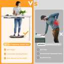 Trobing Standing Desk Mat Balance Board with Rollerball, Wooden Wobble Anti Fatigue Mat Balance Board for Standing Desk, Home Office Non-Slip Comfort Floor Mat to Relieve Foot, Knee, and Back Pain, C: Large Black ( 24 inch )