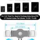 AboveTEK iPad Suction Mount, Phone Tablet Stand Holder with Suction Cup Fits 4"-11" Tablet/Phone/iPad mini/Air, Sticky iPads Mount on Window Bathroom Mirror, for Car Truck Windshield Boat (White)