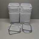 VERONES Large Tall Airtight Food Storage Containers, 10 PACK Plastic Airtight Kitchen & Pantry Organization, Ideal for Flour & Sugar Plastic Canisters with Labels (Black)