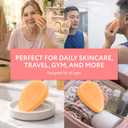 IMPRESA Face Scrubber Exfoliator Sponges - Regular Puff - Natural Medical-Grade Foam - 10 Pack Reusable Exfoliating Pads - Deep Cleanse & Dead Skin Removal - Normal to Oily Skin