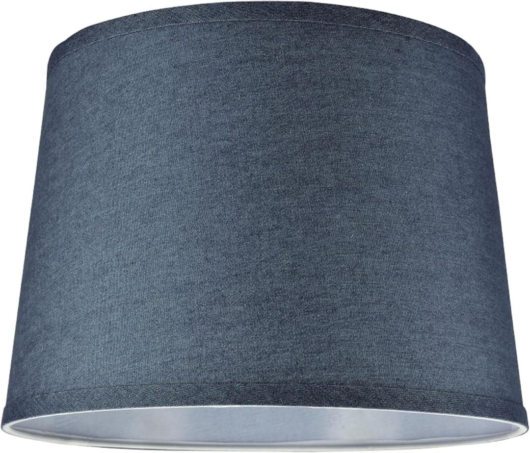 Aspen Creative 32306A Transitional Hardback Empire Shaped Spider Construction Lamp Shade in Washing Blue, 12" Top x 14" Bottom x 10" Slant Height