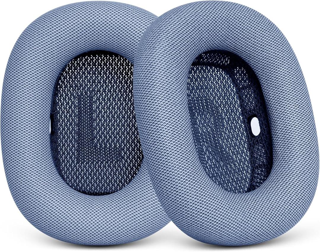 Replacement Ear Cushions for AirPods Max - Upgraded Ear Cups for Apple Headphones - GVOEARS Earpad Cover with Silicone Gel Memory Foam (Blue)