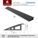 Ruedamann 3.3 Ft Threshold Transition Strip, 1 1/5"~1 2/5" Rise Rubber Threshold Ramp, Overlap Edge Reducer, Doorway Edge Trim and Mats for Laminate Doorway, Carpet, Floor, Tile