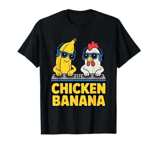 Funny Chicken Banana T-Shirt, Size S