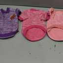 3 Pack Dog Sweater, Dog Sweaters for Small Dogs, Warm Soft Pet Clothes for Puppy, Medium Large Cat, Dogs Girl or Boy, Dog Shirt for Winter Christmas (Pink+Purple+HotPink, Medium)