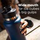 Hydro Flask Water Bottle - Insulated Stainless Steel - Wide Mouth Chug Lid, Non Spill, Leakproof in 40 Oz White
