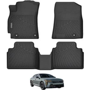 Floor Mats Compatible for 2024 Kia k4 All Weather 2 Row Floor Liners Accessories-Black.
