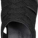 Skechers Women's PIER-LITE - MEMORY MAKER wedge sandal, Black/ Black 9 M