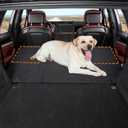 ABE Back Seat Extender for Dogs,Cargo Liner for SUV,Hard Bottom Dog Car Seat Cover for Back Seat,Dog Hammock for Car,Dogs Bed for SUV/Car (Black)