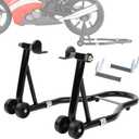 Motorcycle Rear Wheel Stand,882lbs/400kg Load Capacity Lift with U + L Fork Swingarm Spool, Heavy Duty Rear Wheel Stand Motorcycle Lift Jack Stand, Fit for Suzuki Yamaha Honda Kawasaki, Black