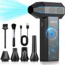 X3 Compressed Air Duster - Electric Air Duster with Brushless Motor,3 Gear Adjustable - Mini Air Blower- Rechargeable Air Duster for PC, Keyboard, Car,Outdoors,Home,Snow and Leaves Clearing