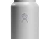 Hydro Flask Water Bottle - Insulated Stainless Steel - Wide Mouth Flex Lid, Non Spill, Leakproof and Refillable in 32 Oz Birch Gray