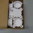 12 Packs 2" PVC Flange, Table Screw Caps PVC Pipe Fittings for DIY Rod Holder Projects, Making Storage Shelves, Support Feet