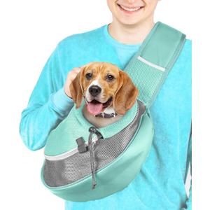 Pet Sling Carrier - Small Dog Puppy Cat Carrying Bag Purse Pouch - For Pooch Doggy Doggie Yorkie Chihuahua Baby Papoose Bjorn - Travel Front Backpack Chest Body Holder Pack To Wear