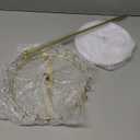 Novabright 13.8" Tall Rotating Necklace Holder Organizer with 24 Hooks,360Spinning Gold Jewelry Display Stand Tree for Necklaces Bracelets, Metal Jewelry Tower with Tray,Gift for Women Mom Birthday