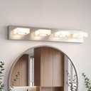 Bathroom Vanity Light, 4-Light 31 Inch Brushed Nickel 5CCT 2700-6500K LED Bathroom Light Fixtures Over Mirror, Vanity Lighting Modern Bath Wall Sconce for Mirror Bedroom Living Room