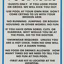 New Metal Aluminum Sign Real Life Pool Rules Funny Pool Rules Signs for Outdoor & Indoor 12" x 8"